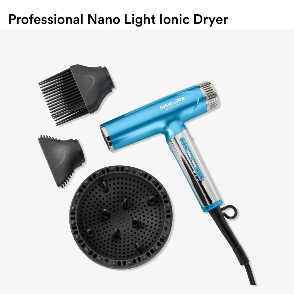 BaBylissPRO Nano Titanium Ionic Dryer in Gray